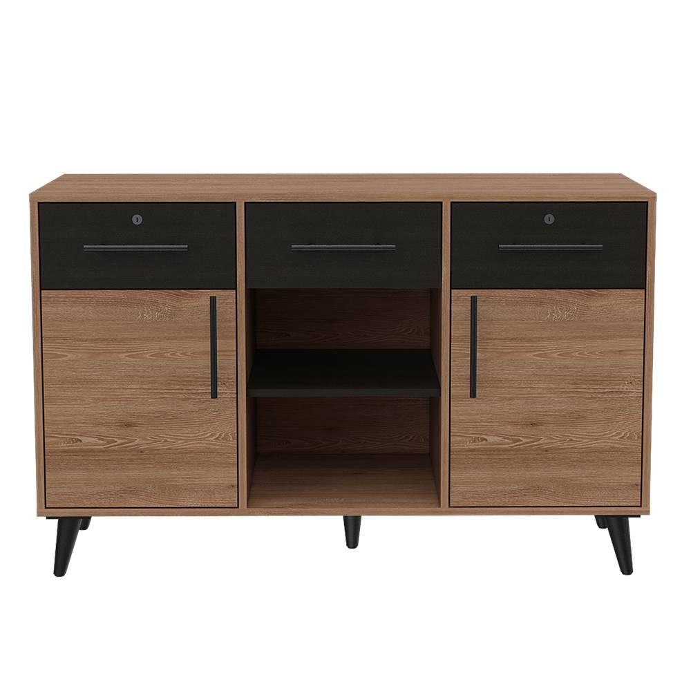 Arrimo Bilbao Miel 116.8x75cm con Tres Cajones y con Seis Compartimientos - Bifes | Bylmo