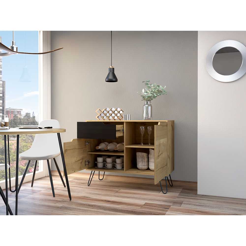 Bifé Audra Duna 100x100cm con Cuatro Compartimientos y con Patas - Bifes y Arrimos | Bylmo