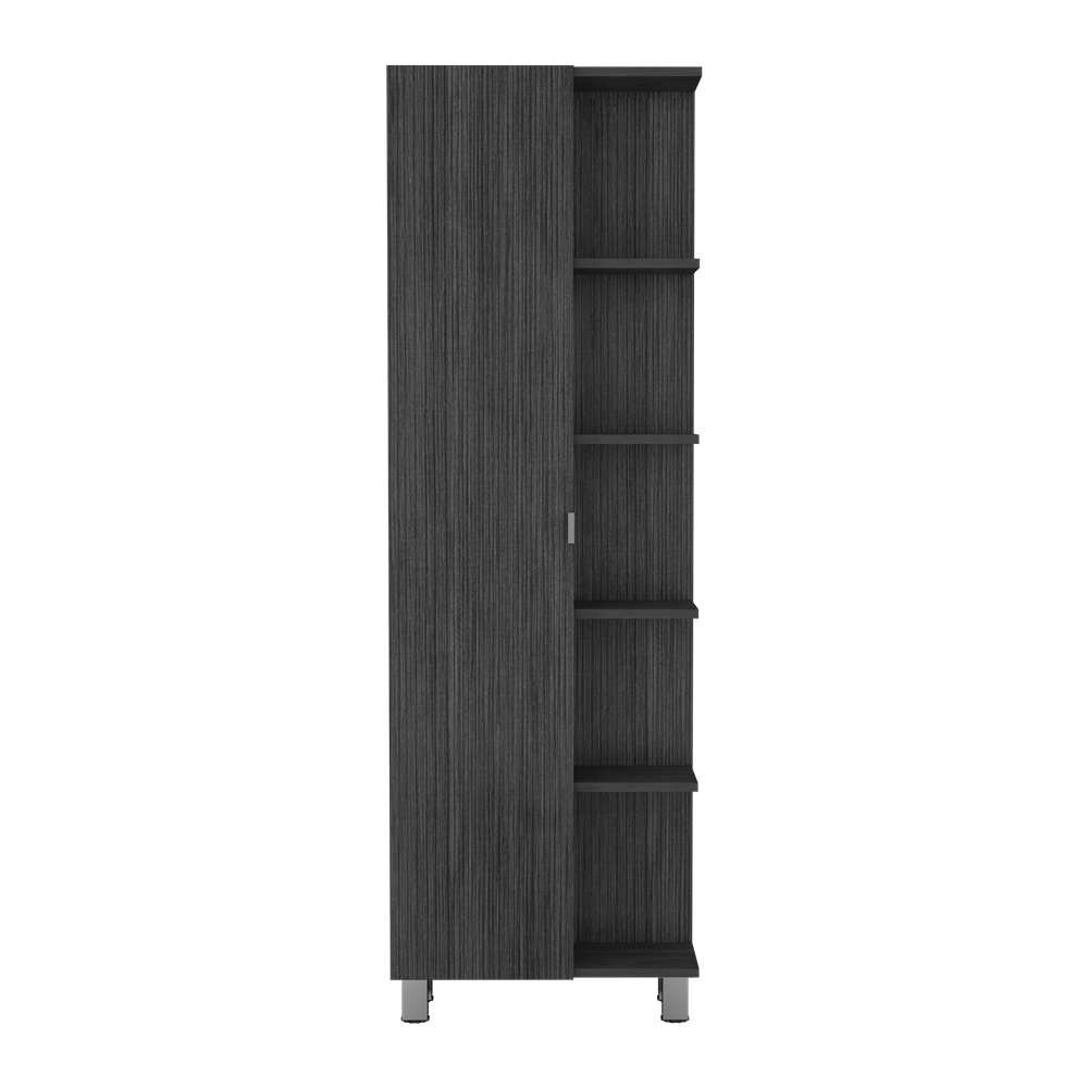 Mueble Esquinero Urano Roble Gris 50x50cm sin Cajones y con Nueve Compartimientos - Bifes y Arrimos | Bylmo