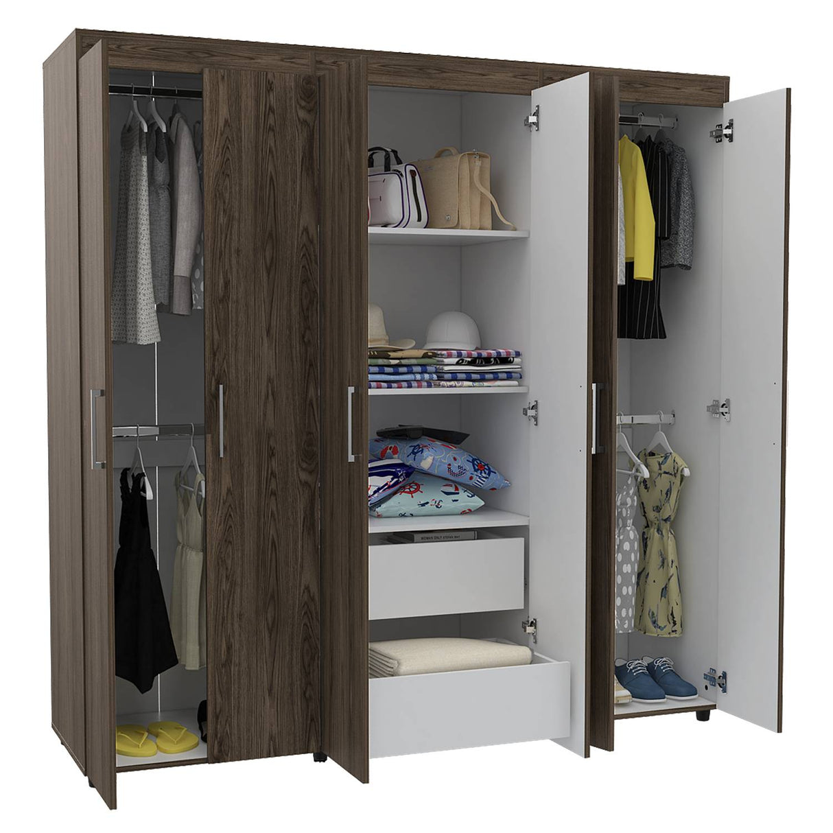 Closet Amatista Coñac 180x181.5cm con 2 Cajones con 2 Entrepaños - Closets | Bylmo