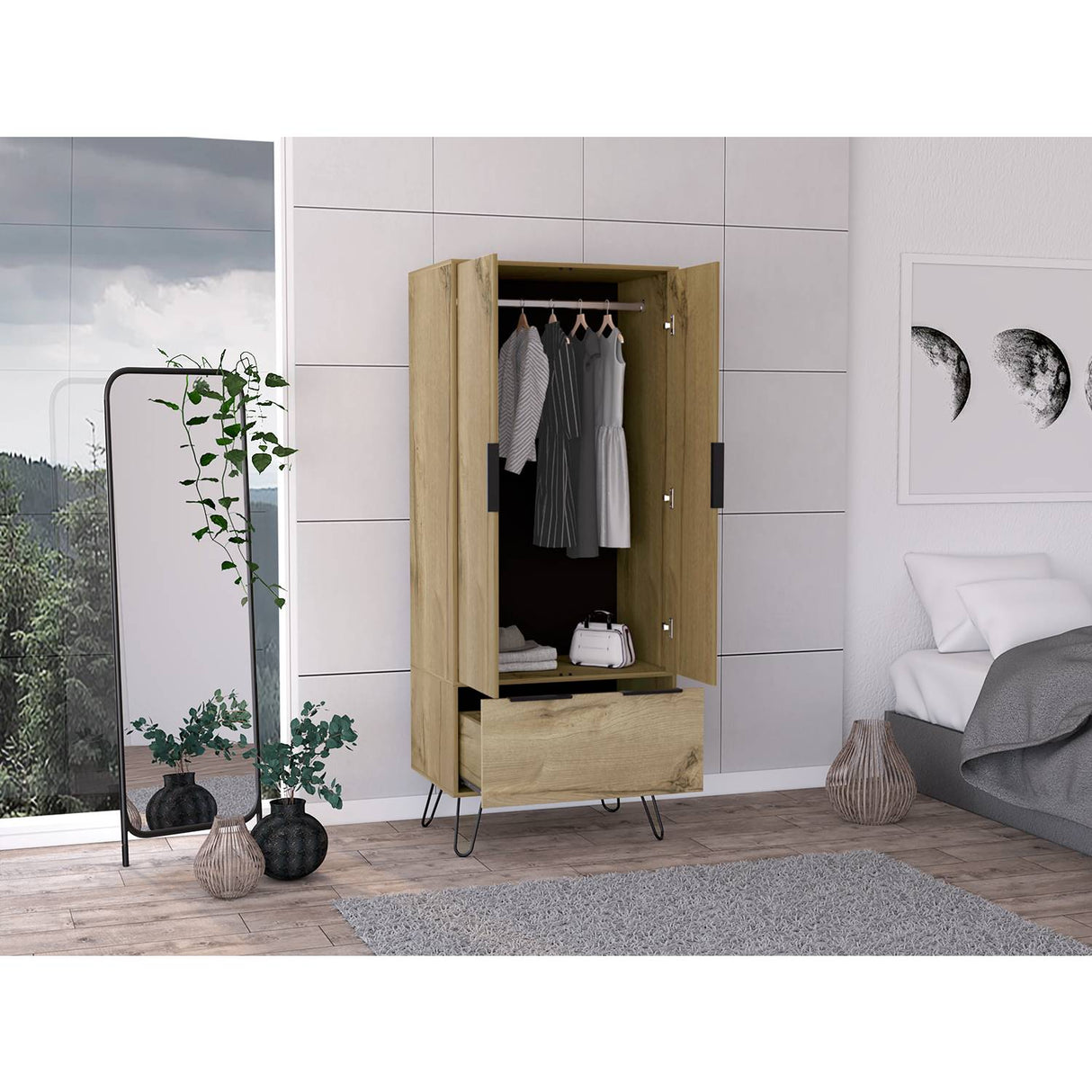 Closet Augusta Duna 76.4x188cm con 1 Cajones sin Entrepaños - Closets | Bylmo