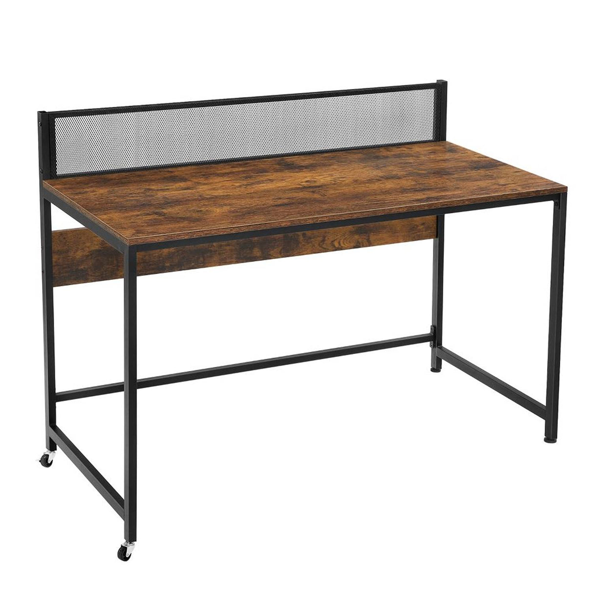 Escritorio Dinor Café Rústico y Negro 120 cm Minimalista - Escritorios | Bylmo
