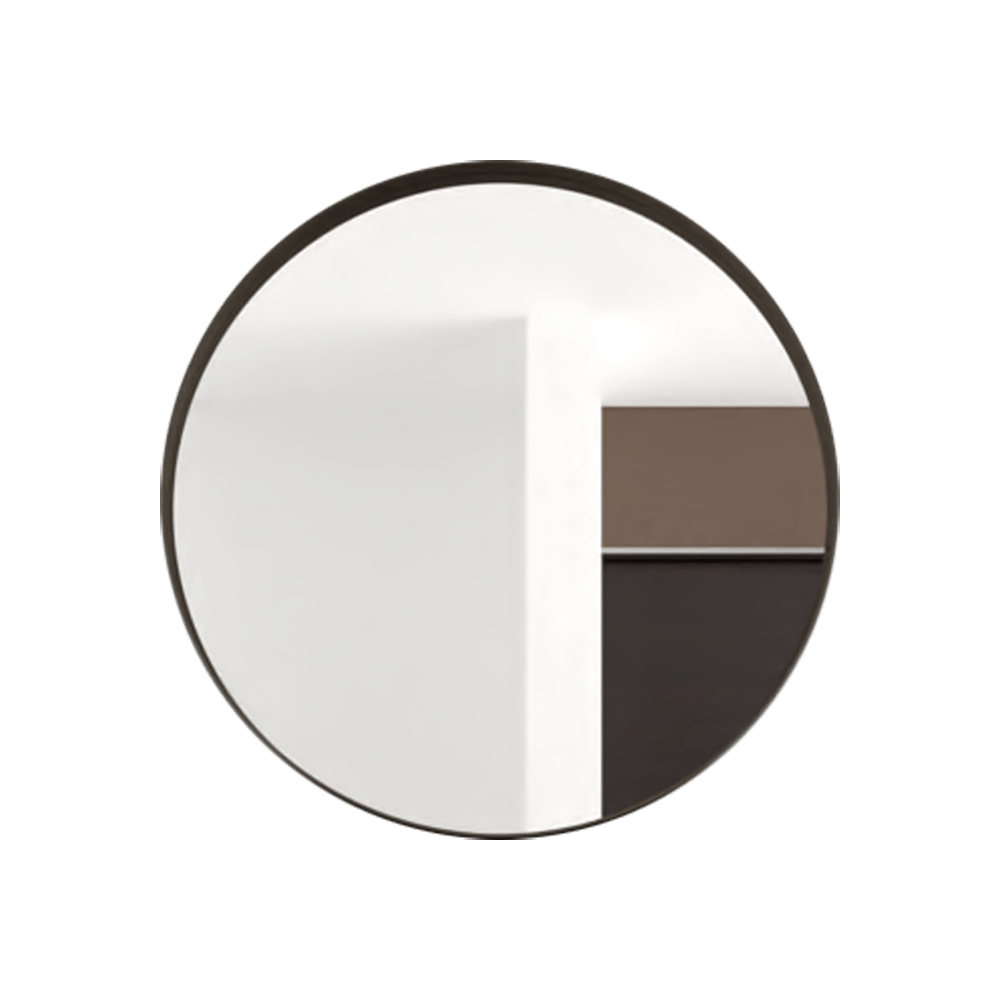Espejo de Pared Bela Plateado 38x38cm Redondo con Marco Metalico - Espejos Decorativos | Bylmo
