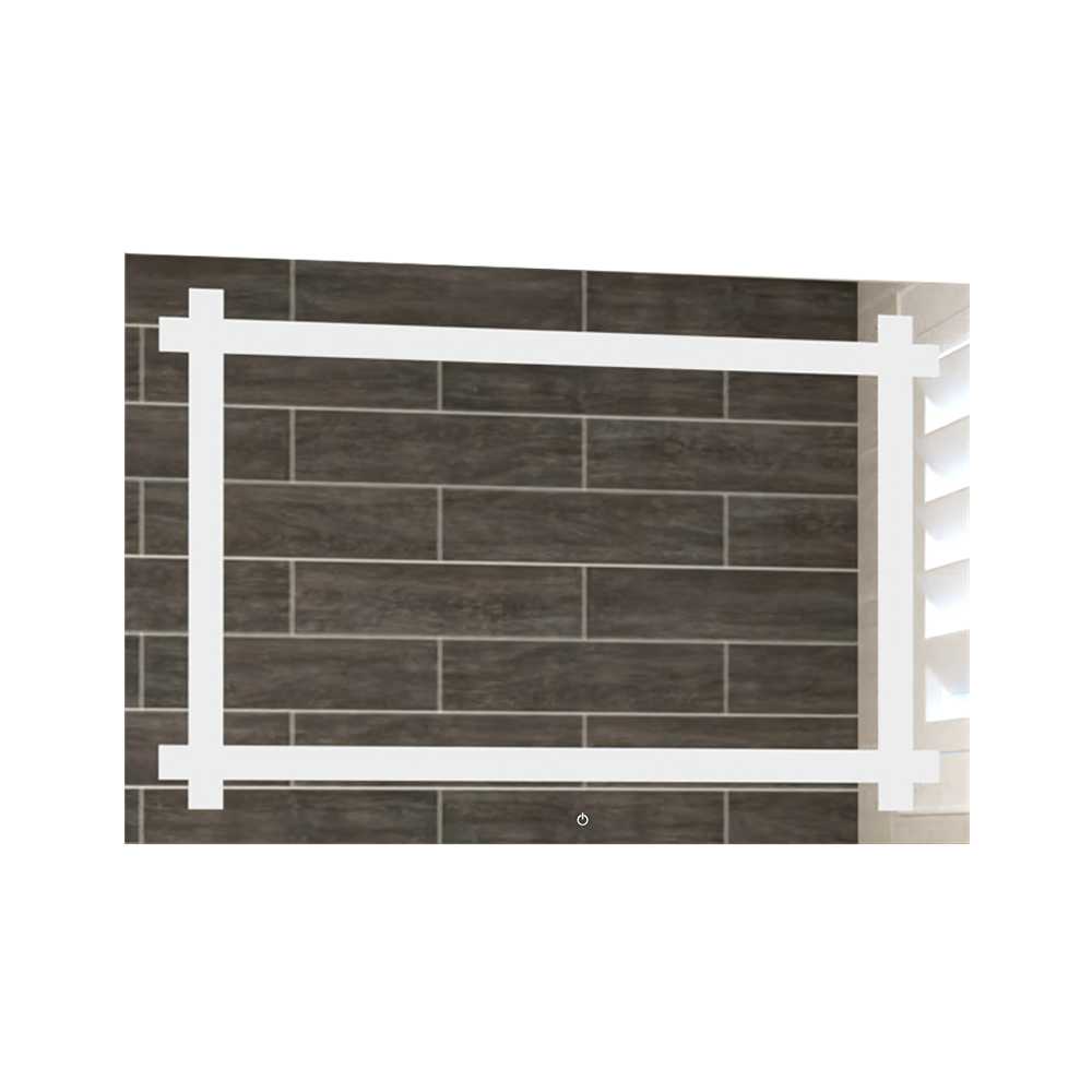 Espejo de Baño Broni Plateado 60x90cm Rectangular y con Iluminiación Led Touch - Espejos Decorativos | Bylmo