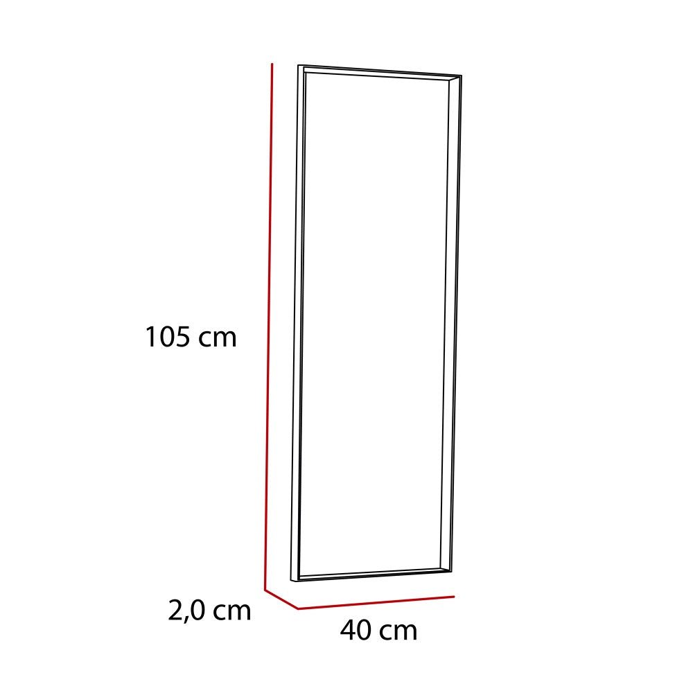 Espejo de Baño Galena negro 110x40cm Rectangular - Espejos Decorativos | Bylmo