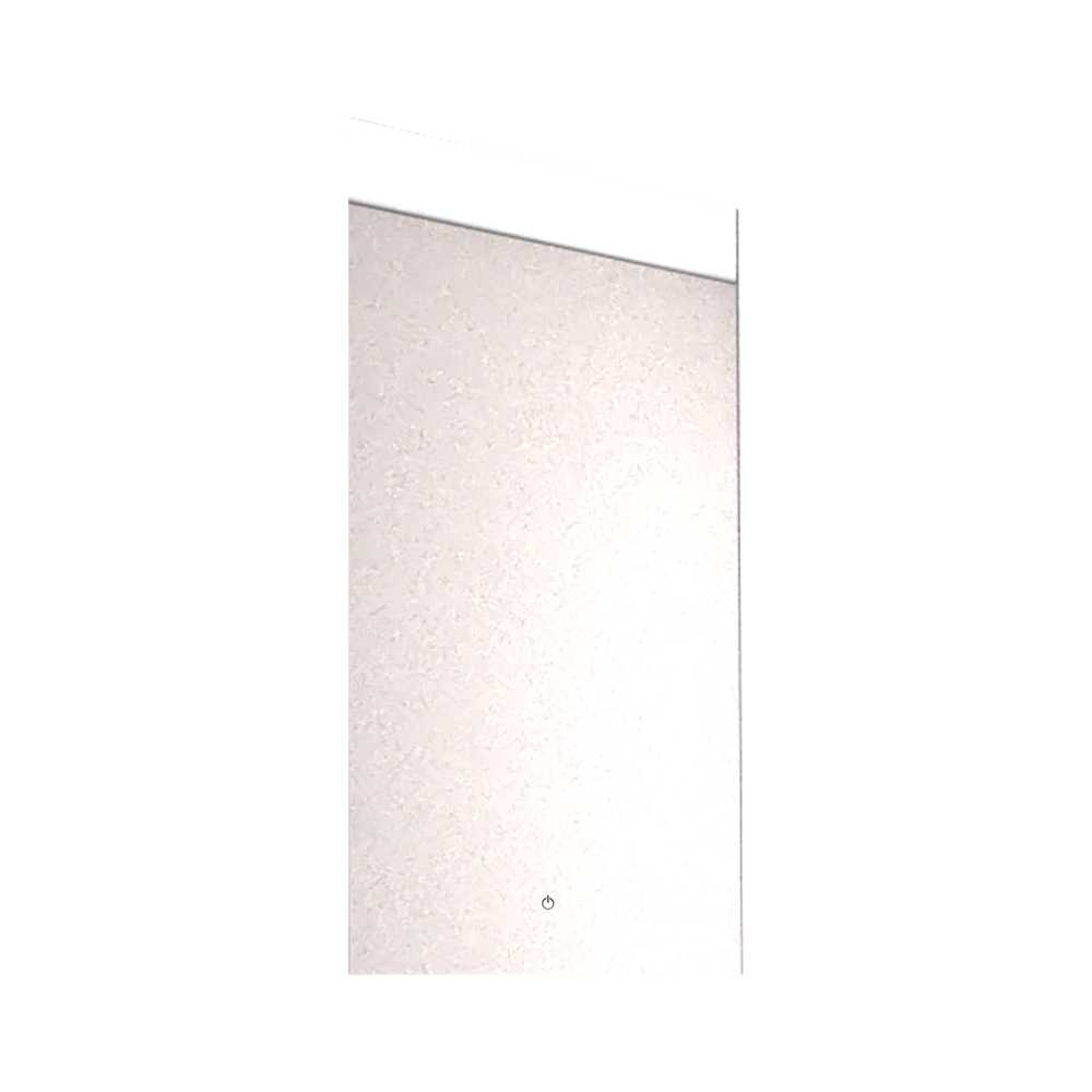 Espejo de Baño Garda Plateado 52x90cm Rectangular y con Iluminiación Led Touch - Espejos Decorativos | Bylmo