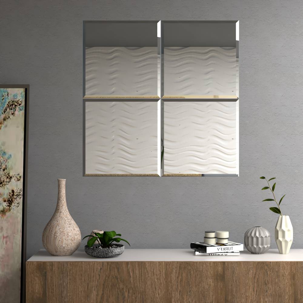 Set x 4 Espejos Malta Cuadrado 80 cm - Espejos Decorativos | Bylmo