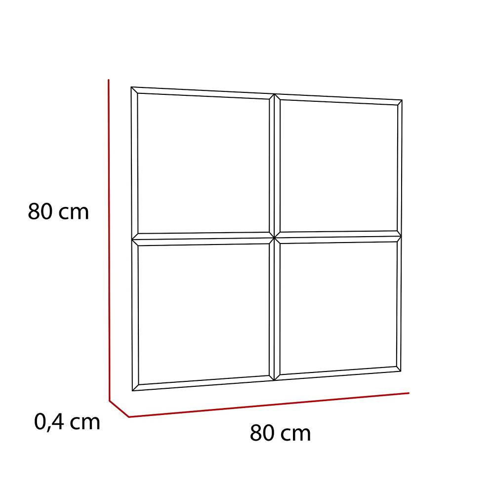 Set x 4 Espejos Malta Cuadrado 80 cm - Espejos Decorativos | Bylmo