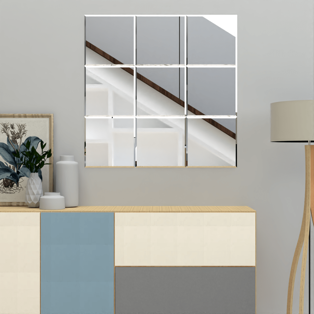 Set x 9 Espejos Vega Cuadrado 75 cm - Espejos Decorativos | Bylmo
