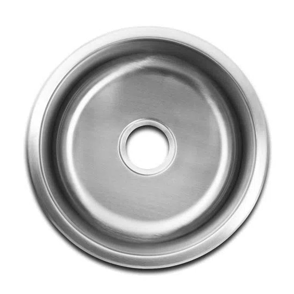 Poceta Sencilla de Empotrar Acero 45x18cm Redonda Satinado - Muebles Inferiores | Bylmo