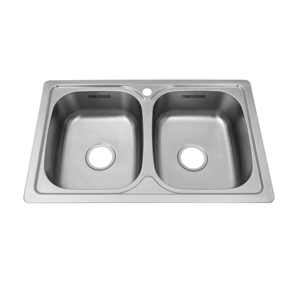 Lavaplatos de Sobreponer Challenger Acero 80x18cm Rectangular Doble - Muebles Inferiores | Bylmo