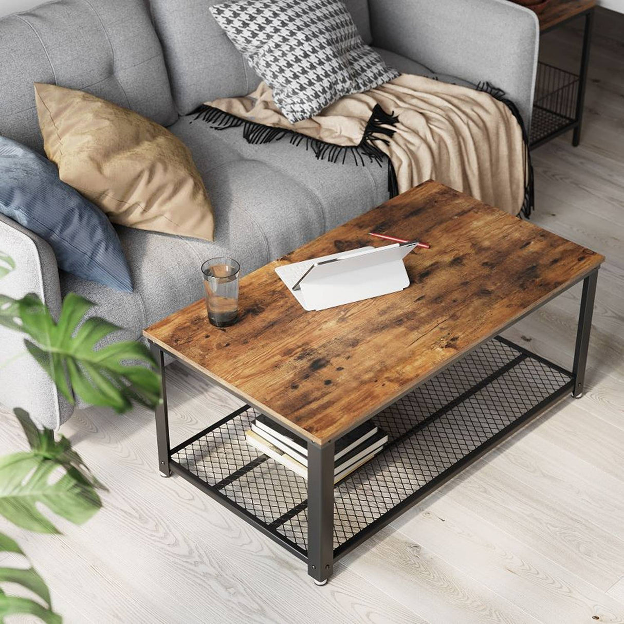 Mesa de Centro SIN COLOR 106x45cm Rectangular y con Compartimientos - Mesas de Centro | Bylmo
