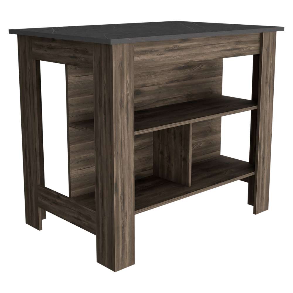 Mueble Auxiliar de Cocina Cala Bellota y Onix 100x100cm con Dos Entrepaños y con Tres Comportamientos - Alacenas y Muebles Microondas | Bylmo