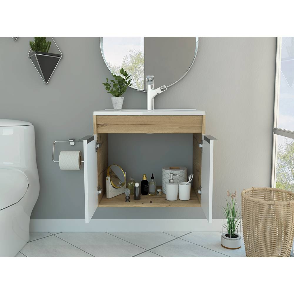 Mueble para Lavamanos Carter Duna 60x53.5cm Individual con Lavamanos con Dos Puertas - Gabinetes | Bylmo
