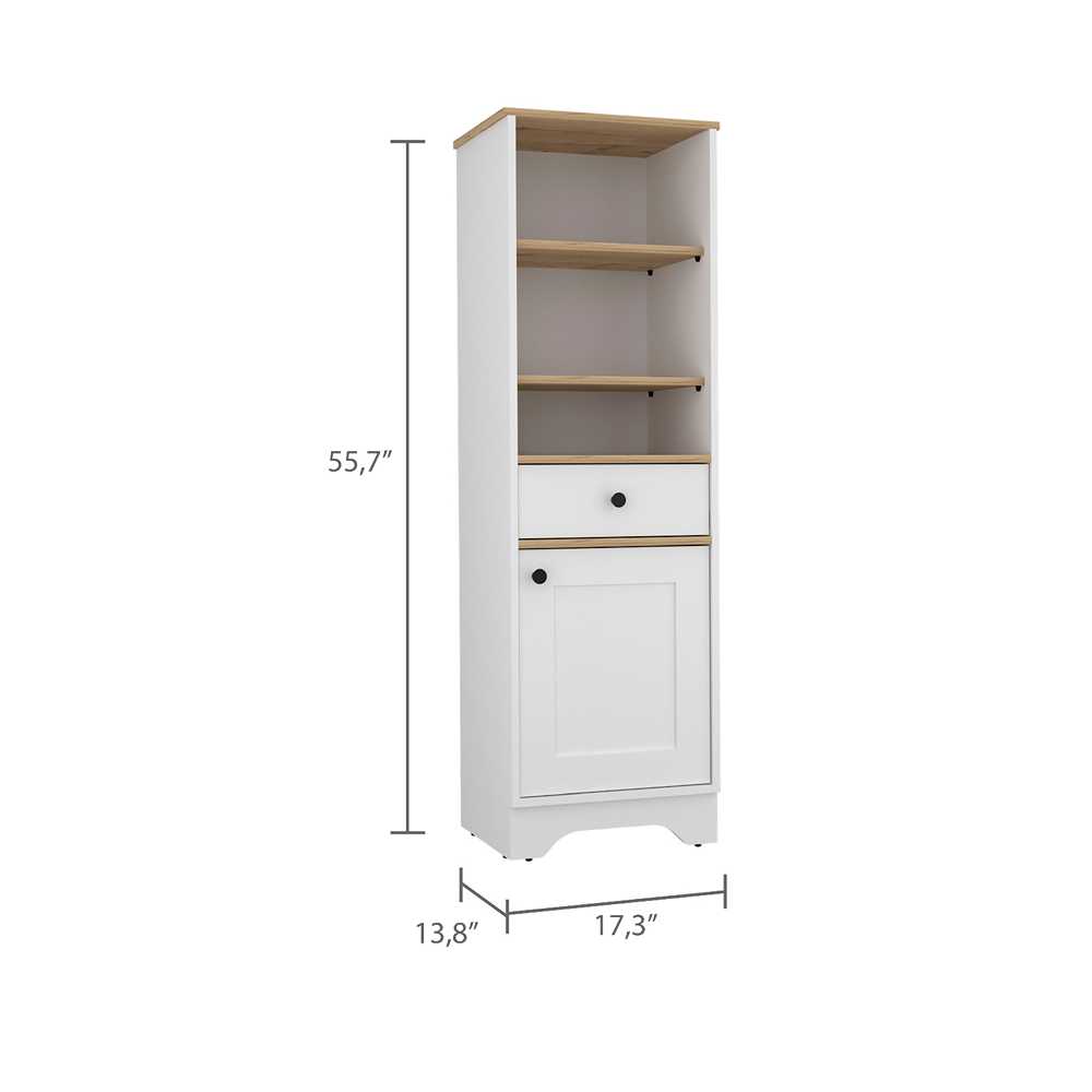 Optimizador de Baño BiColor Blanco 45x45cm con Un Cajón y con Dos Entrepaños - Muebles para Baño | Bylmo