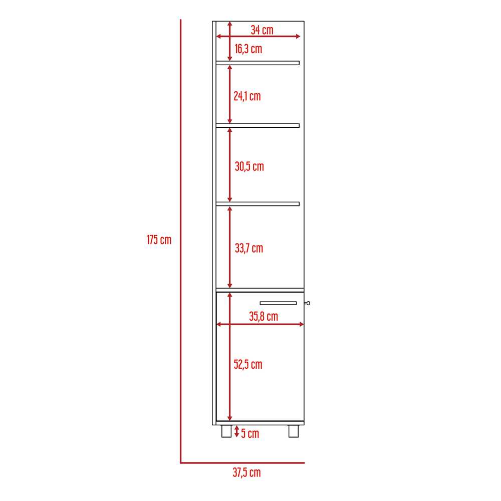Mueble para Baño HD Wengue 35 cm Esquinero - Muebles para Baño | Bylmo