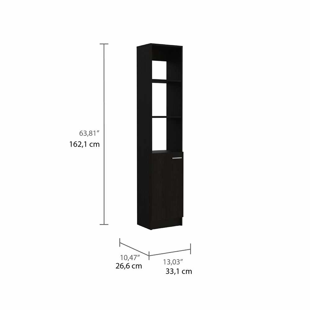 Mueble Auxiliar Practice Wengue 33x162cm sin Cajones y con Dos Entrepaños - Muebles para Baño | Bylmo