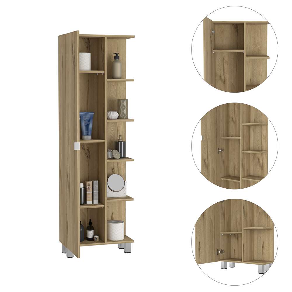 Mueble Esquinero Urano Duna 50x50cm sin Cajones y con Nueve Compartimientos - Muebles para Baño | Bylmo