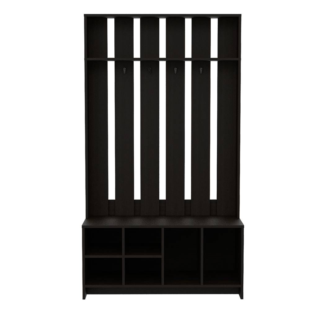 Mueble Recibidor Beijing Wengue 96 cm con Zapatero - Bifes | Bylmo