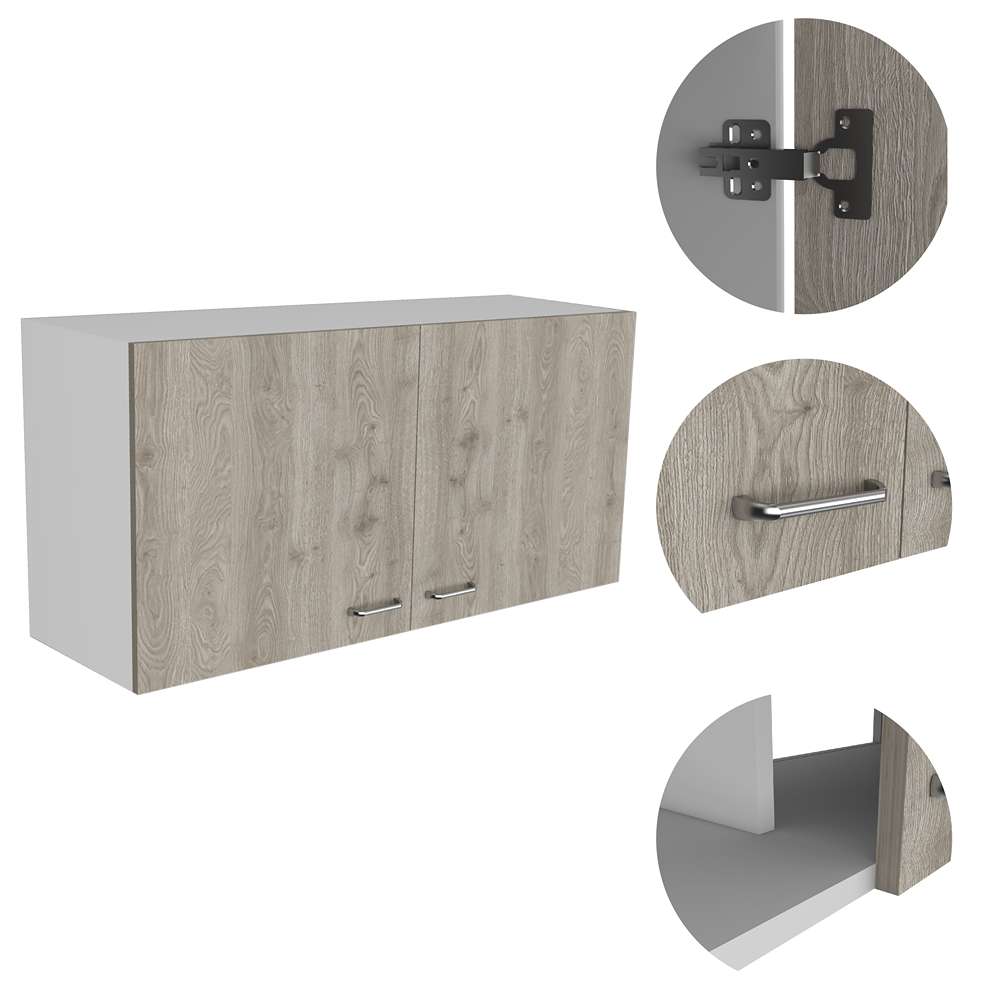 Mueble Superior de Cocina Napoles Blanco 100x100cm sin Entrepaños y con Dos Puertas - Muebles Superiores | Bylmo
