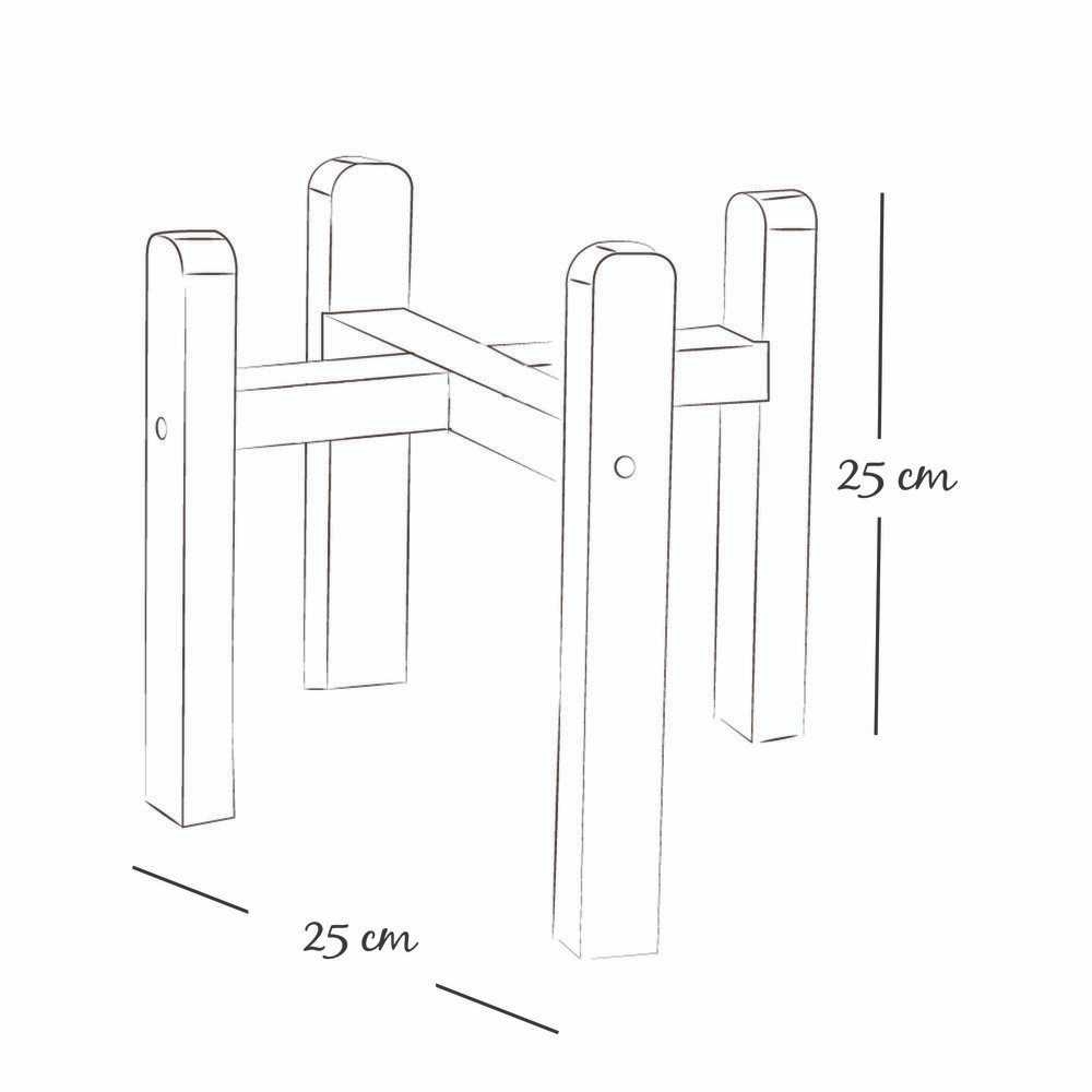 Porta Macetas Click Marron 25 cm x 25 cm - Jardineria | Bylmo