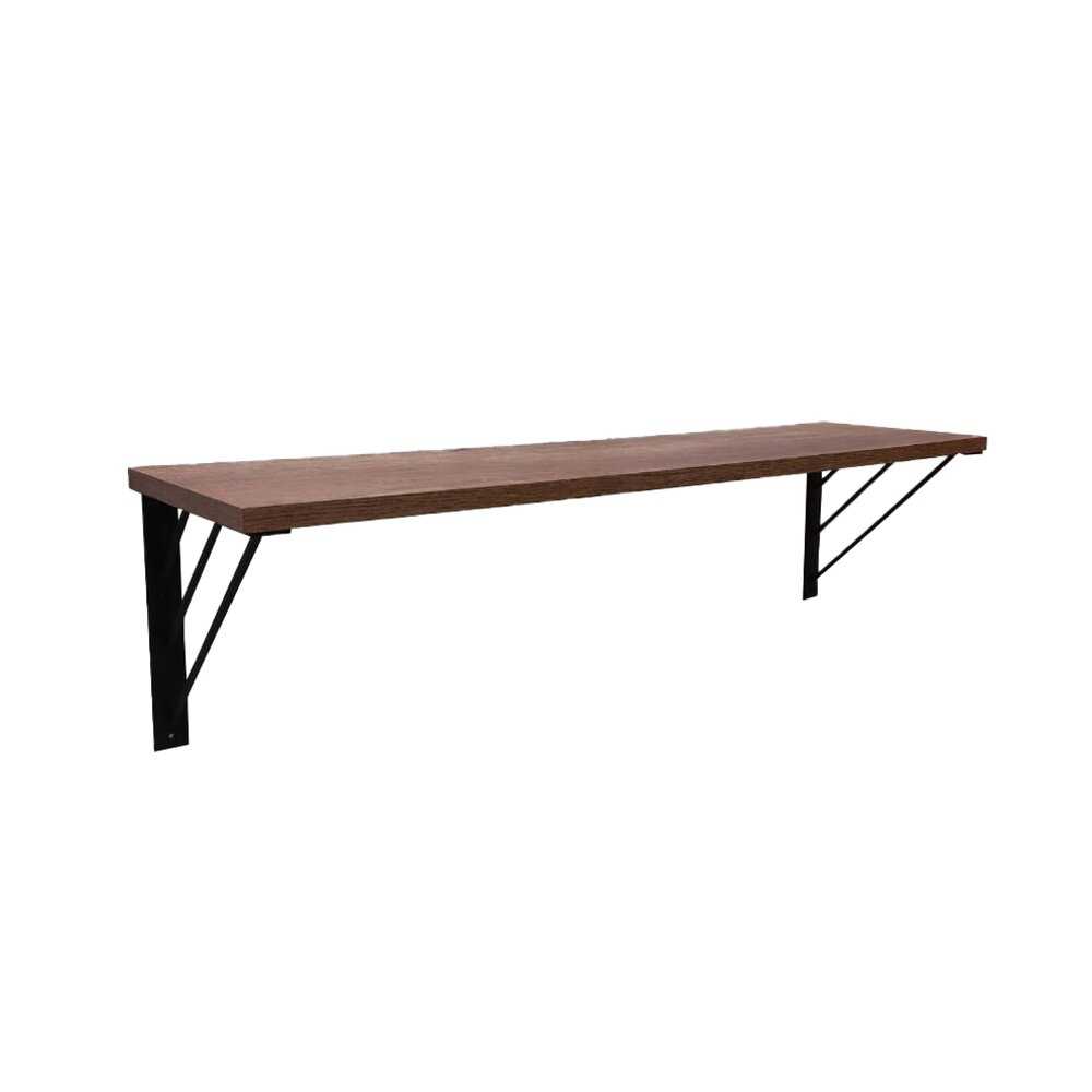 Repisa Beat Caramelo y Negro 80 cm x 20 cm Flotante - Repisas y Percheros | Bylmo