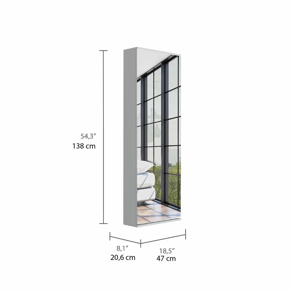 Zapatero Muvi Blanco 47x138cm Vertical de Cinco Niveles para Diez pares de Zapatos - Zapateros | Bylmo