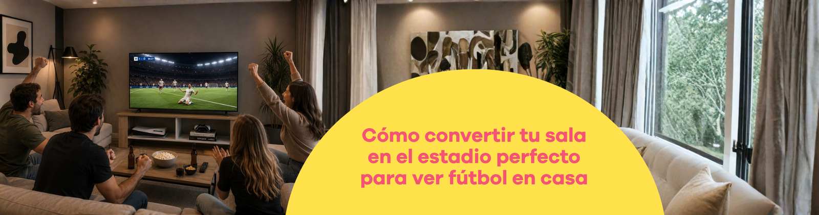 Cómo convertir tu sala en el estadio perfecto para ver fútbol en casa