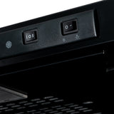 Campana Challenger Horizontal Negro 59.7x8cm 110 Voltios de Dos Velocidades - CAMPANAS Y EXTRACTORES | Bylmo
