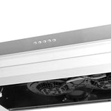 Campana Challenger Horizontal Plateado 90x13cm 110 Voltios de Tres Velocidades - CAMPANAS Y EXTRACTORES | Bylmo