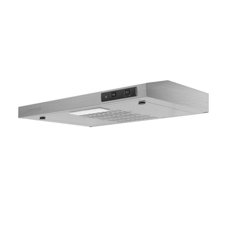 Campana Challenger Horizontal Plateado 59.7x8cm 110 Voltios de Dos Velocidades - CAMPANAS Y EXTRACTORES | Bylmo