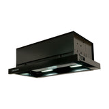 Campana Challenger Horizontal Negro 60x19.5cm 110 Voltios de Tres Velocidades y con Filtro de Carbón - CAMPANAS Y EXTRACTORES | Bylmo
