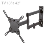 Soporte de TV Ajustable Instvflex Negro 22x22cm para Pantallas hasta 42" Pulgadas - SOPORTES PARA TV | Bylmo