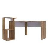 Escritorio en L DUNA 141.3x88cm sin Cajones y con Organizador de Libros - Escritorios y Archivadores | Bylmo