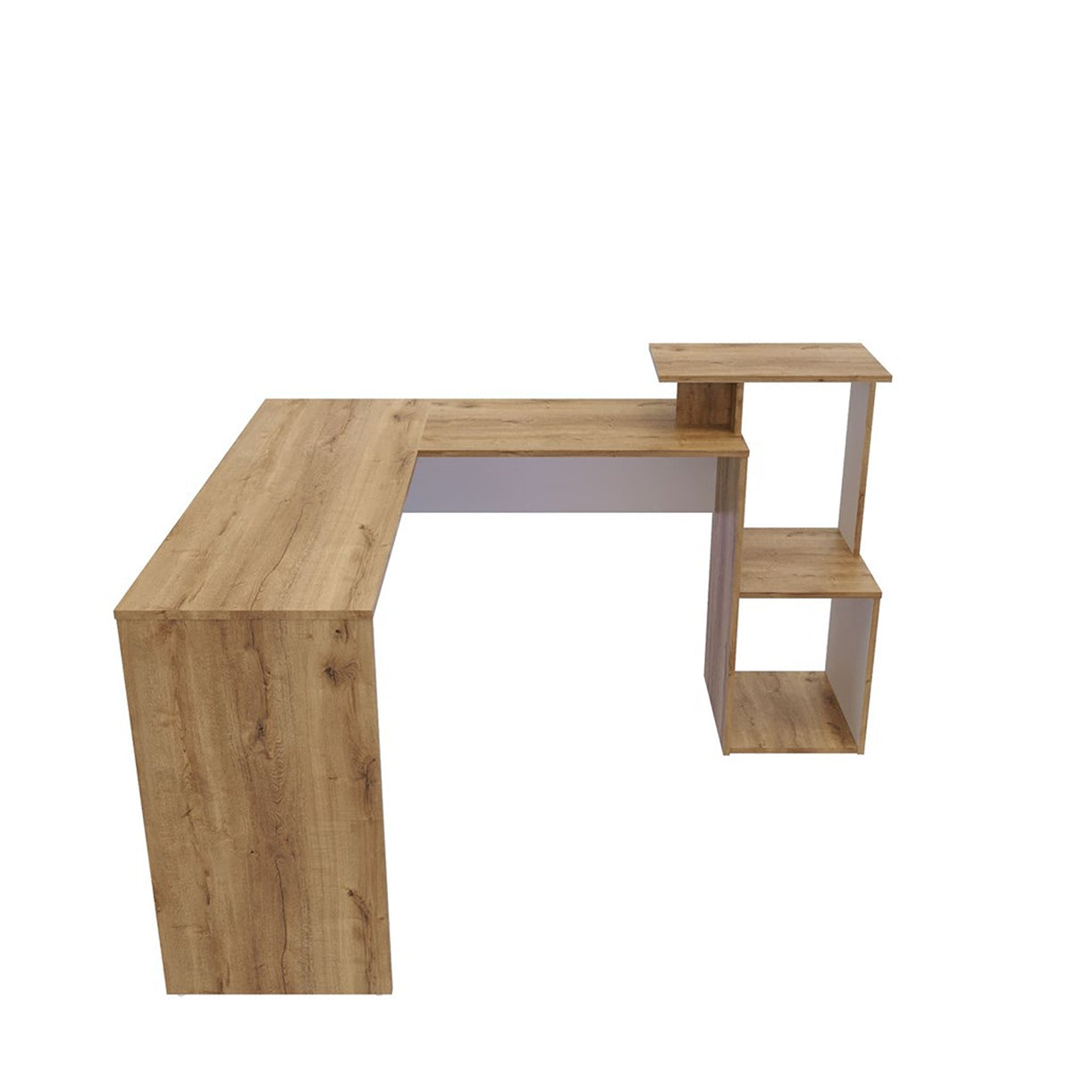 Escritorio en L DUNA 141.3x88cm sin Cajones y con Organizador de Libros - Escritorios y Archivadores | Bylmo