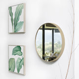 Espejo de Pared Dorado 40x40cm Redondo con Marco Metalico - ESPEJOS DE PARED | Bylmo