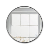 Espejo de Pared Osaka Plata 40x40cm Redondo con Marco Metalico - ESPEJOS DE PARED | Bylmo