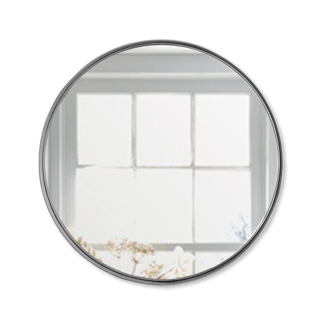 Espejo de Pared Osaka Plata 40x40cm Redondo con Marco Metalico - ESPEJOS DE PARED | Bylmo