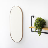 Espejo de Pared Dorado 50x100cm Ovalado con Marco Metalico - ESPEJOS DE PARED | Bylmo
