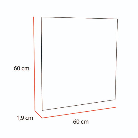 Espejo de Baño Roma Plateado 60x60cm Rectangular - Espejos de Baño | Bylmo