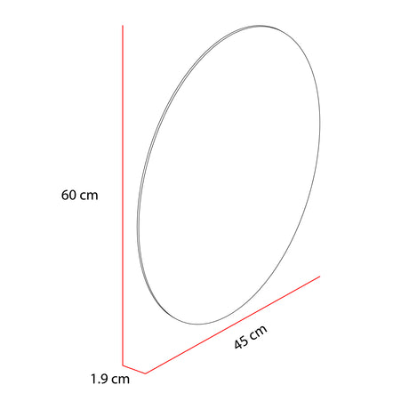 Espejo de Baño Napoli Plateado 45x60cm Ovalado con Biselado - Espejos de Baño | Bylmo