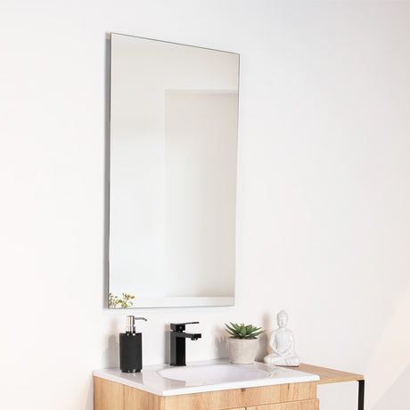 Espejo de Baño Garda Plateado 51.5x90cm Rectangular con Biselado - Espejos de Baño | Bylmo