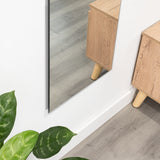 Espejo de Baño Amalfi Plateado 38x130cm Rectangular con Biselado - Espejos Decorativos | Bylmo