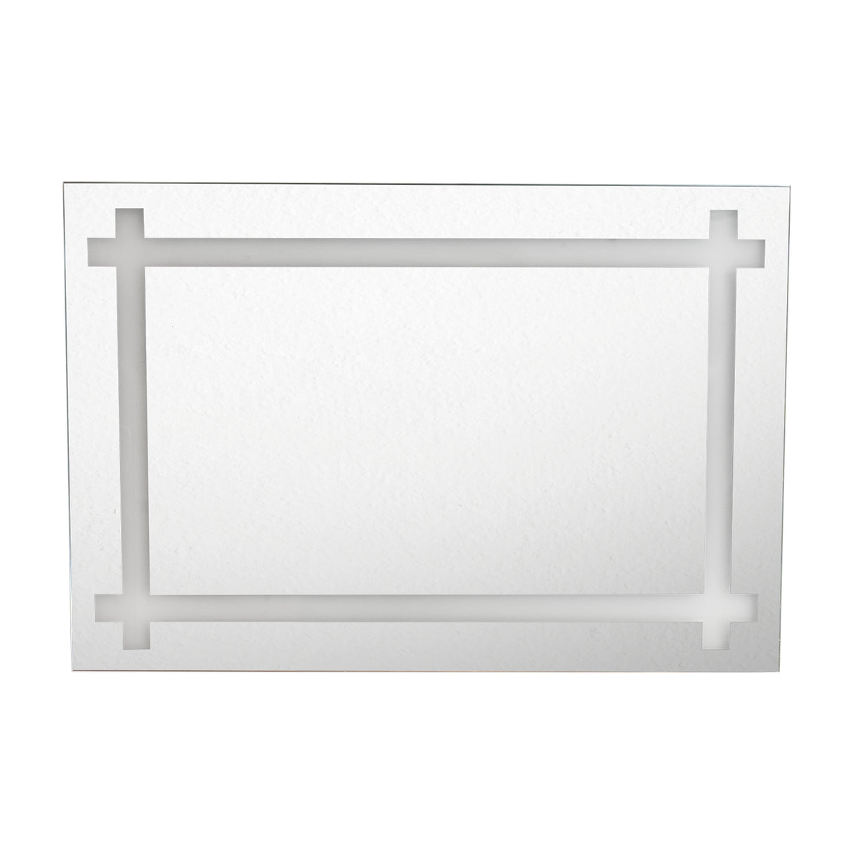 Espejo de Baño Broni Plateado 90x60cm Rectangular con Biselado - Espejos de Baño | Bylmo