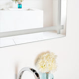 Espejo de Baño Broni Plateado 90x60cm Rectangular con Biselado - Espejos de Baño | Bylmo