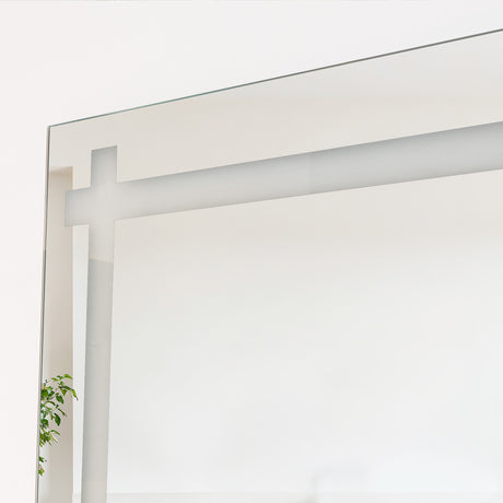 Espejo de Baño Broni Plateado 90x60cm Rectangular con Biselado - Espejos de Baño | Bylmo