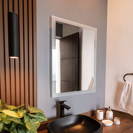 Espejo de Baño Catania Plateado 60x80cm Rectangular con Biselado - Espejos de Baño | Bylmo