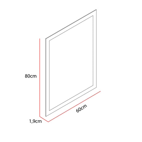 Espejo de Baño Catania Plateado 60x80cm Rectangular con Biselado - Espejos de Baño | Bylmo