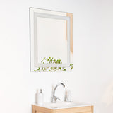 Espejo de Baño Torino Plateado 65x75cm Rectangular con Biselado - Espejos de Baño | Bylmo