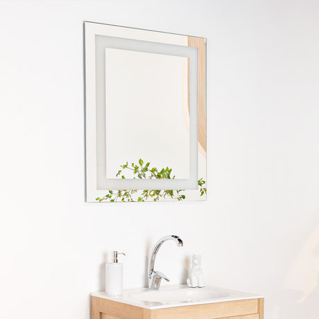 Espejo de Baño Torino Plateado 65x75cm Rectangular con Biselado - Espejos de Baño | Bylmo